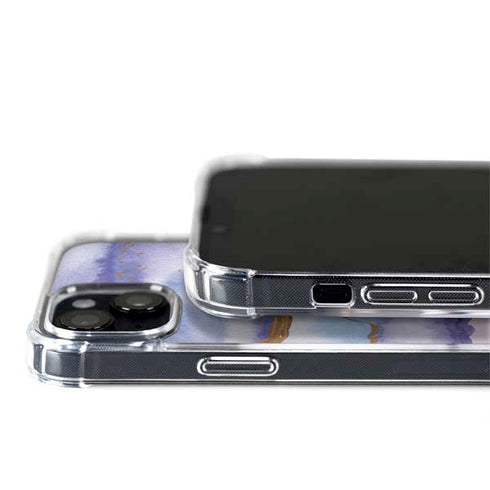 Blue Violet Watercolor Geode iPhone 14 MagSafe Case