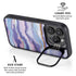 Blue Violet Watercolor Geode iPhone 14 Pro Kickstand Case