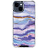 Blue Violet Watercolor Geode iPhone 15 Clear Case