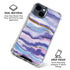 Blue Violet Watercolor Geode iPhone 15 Clear Case