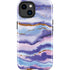 Blue Violet Watercolor Geode iPhone 15 Impact Case