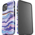 Blue Violet Watercolor Geode iPhone 15 Impact Case