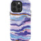 Blue Violet Watercolor Geode iPhone 15 Pro Impact Case