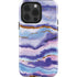 Blue Violet Watercolor Geode iPhone 15 Pro Impact Case