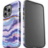 Blue Violet Watercolor Geode iPhone 15 Pro Impact Case
