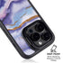 Blue Violet Watercolor Geode iPhone 15 Pro Kickstand Case