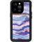 Blue Violet Watercolor Geode iPhone 15 Pro Waterproof Case