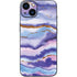 Blue Violet Watercolor Geode iPhone 15 Skin