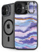 Blue Violet Watercolor Geode iPhone 16 Kickstand Case