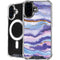 Blue Violet Watercolor Geode iPhone 16 MagSafe Case