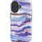 Blue Violet Watercolor Geode iPhone 16 Magsafe Impact Case