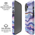 Blue Violet Watercolor Geode iPhone 16 Magsafe Impact Case