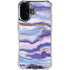Blue Violet Watercolor Geode iPhone 16 Plus Clear Case