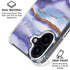 Blue Violet Watercolor Geode iPhone 16 Plus Clear Case