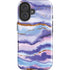 Blue Violet Watercolor Geode iPhone 16 Plus Impact Case
