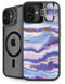 Blue Violet Watercolor Geode iPhone 16 Plus Kickstand Case