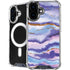 Blue Violet Watercolor Geode iPhone 16 Plus MagSafe Case