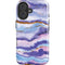 Blue Violet Watercolor Geode iPhone 16 Plus Magsafe Impact Case