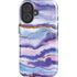 Blue Violet Watercolor Geode iPhone 16 Plus Magsafe Impact Case