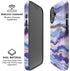 Blue Violet Watercolor Geode iPhone 16 Plus Magsafe Impact Case
