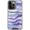 Blue Violet Watercolor Geode iPhone 16 Pro Clear Case