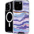 Blue Violet Watercolor Geode iPhone 16 Pro MagSafe Case