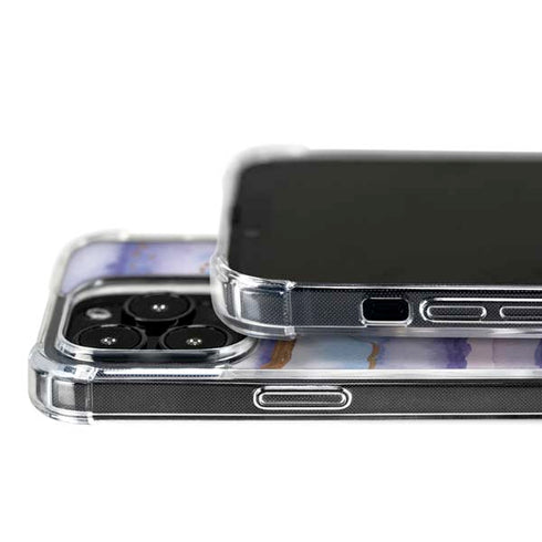 Blue Violet Watercolor Geode iPhone 16 Pro MagSafe Case