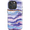 Blue Violet Watercolor Geode iPhone 16 Pro Magsafe Impact Case
