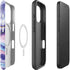 Blue Violet Watercolor Geode iPhone 16 Pro Magsafe Impact Case