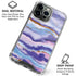 Blue Violet Watercolor Geode iPhone 16 Pro Max Clear Case