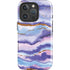 Blue Violet Watercolor Geode iPhone 16 Pro Max Impact Case