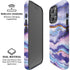 Blue Violet Watercolor Geode iPhone 16 Pro Max Magsafe Impact Case