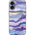 Blue Violet Watercolor Geode iPhone 16 Skin