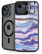 Blue Violet Watercolor Geode iPhone 16e Kickstand Case