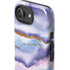Blue Violet Watercolor Geode iPhone 16e Impact Case