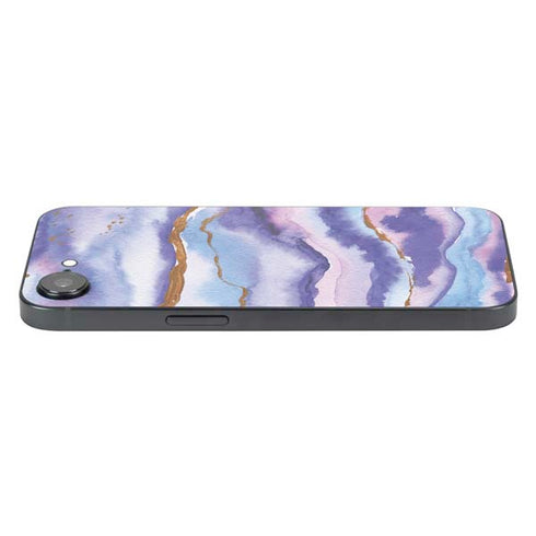 Blue Violet Watercolor Geode iPhone 16e Skin