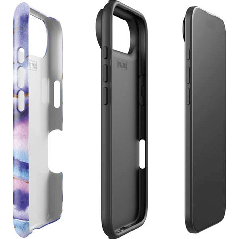 Blue Violet Watercolor Geode iPhone 17 Air Impact Case