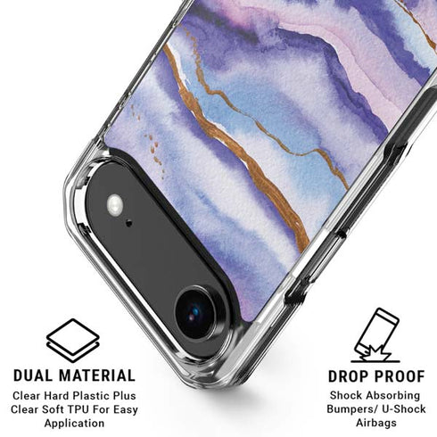 Blue Violet Watercolor Geode iPhone 17 Air MagSafe Case
