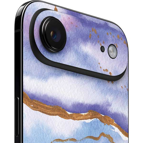 Blue Violet Watercolor Geode iPhone 17 Air Skin
