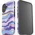 Blue Violet Watercolor Geode iPhone 17 Impact Case