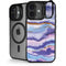Blue Violet Watercolor Geode iPhone 17 Kickstand Case
