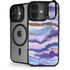 Blue Violet Watercolor Geode iPhone 17 Kickstand Case