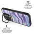 Blue Violet Watercolor Geode iPhone 17 Kickstand Case