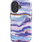 Blue Violet Watercolor Geode iPhone 17 Magsafe Impact Case