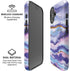 Blue Violet Watercolor Geode iPhone 17 Magsafe Impact Case