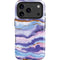 Blue Violet Watercolor Geode iPhone 17 Pro Magsafe Impact Case