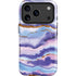 Blue Violet Watercolor Geode iPhone 17 Pro Magsafe Impact Case