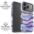 Blue Violet Watercolor Geode iPhone 17 Pro Magsafe Impact Case