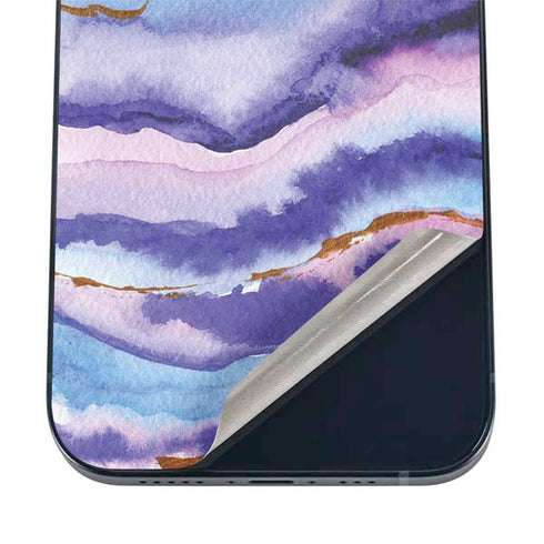 Blue Violet Watercolor Geode iPhone 17 Pro Max Skin