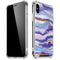 Blue Violet Watercolor Geode iPhone X/XS Clear Case